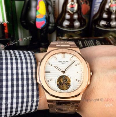 2019 Replica Patek Philippe Nautilus Tourbillon Watches 40mm Rose Gold
